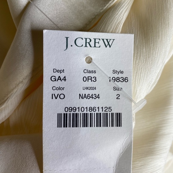 J.Crew Sophia Silk Chiffon Gown NWT Sz 2 - Picture 4 of 5